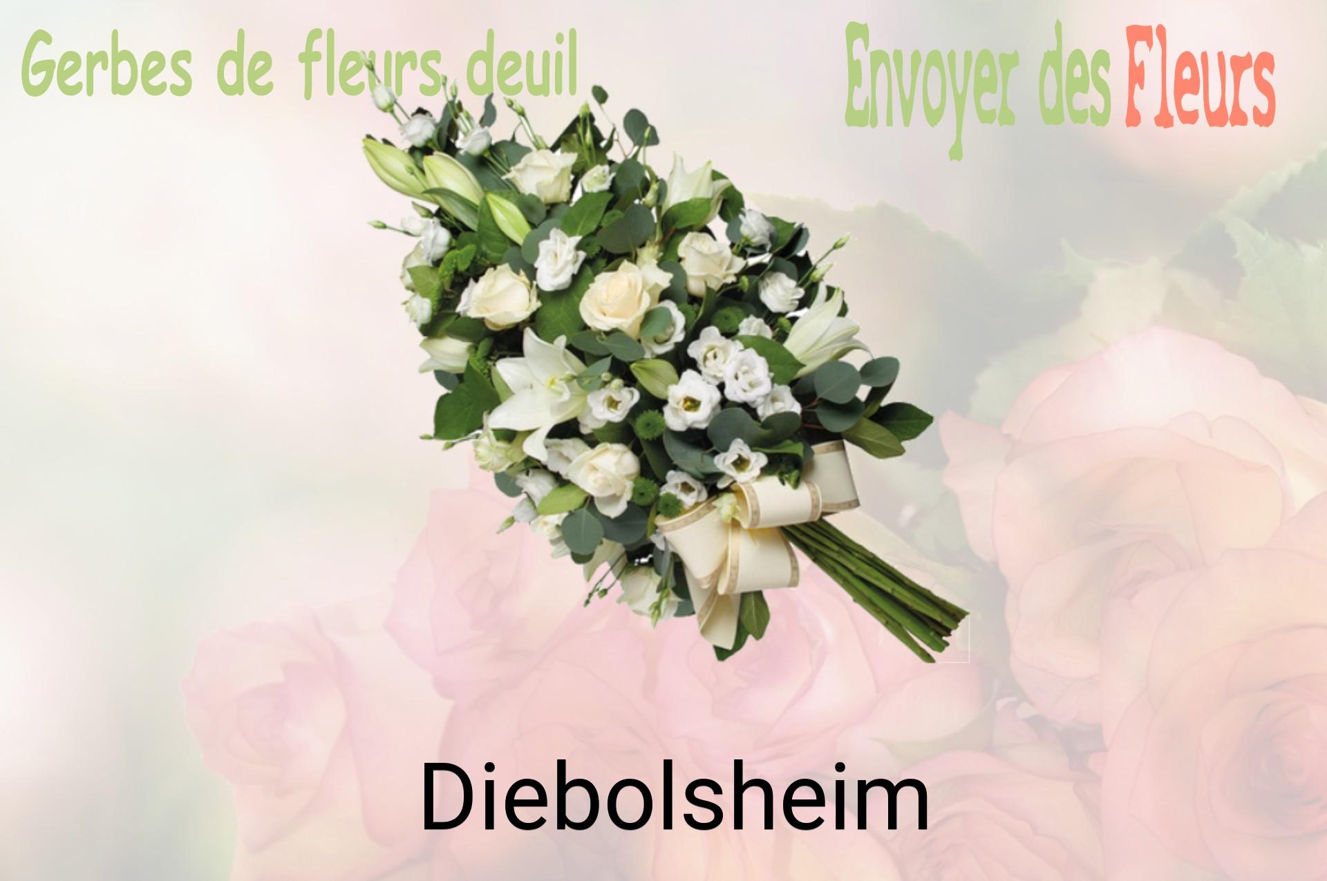 Gerbe de fleurs de deuil livrée à Diebolsheim